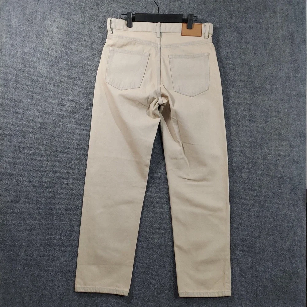 Zara Jeans Mens 30x31 Beige Light Wash Regular Straight Denim Pants Casual